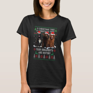Camiseta Perro lindo de Terranova Oh árbol de Navidad Feo N