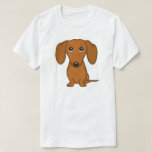 Camiseta Perro lindo del dibujo animado del perro el |<br><div class="desc">Camisa linda del perro del dibujo animado del Dachshund. Un gran regalo para los amantes del perro de la salchicha de Frankfurt.</div>