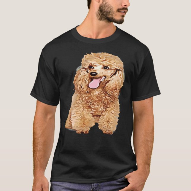 Camiseta Perro lindo en un divertido caniche de rubios (Anverso)