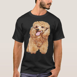 Camiseta Perro lindo en un divertido caniche de rubios