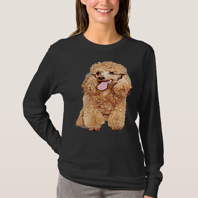 Camiseta Perro lindo en un divertido caniche de rubios (Anverso)