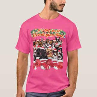 Camiseta Perro lindo engendra Navidades Dog Lover retro