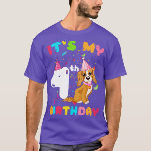 Camiseta Perro lindo es mi cuarto cumpleaños