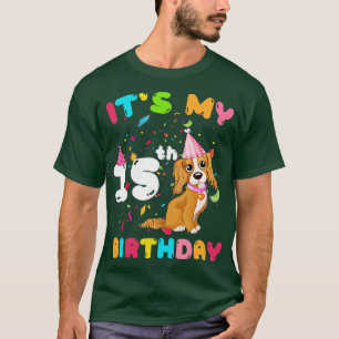 Camiseta Perro lindo es mi cumpleaños número 15
