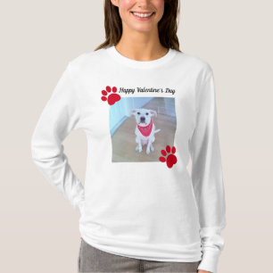 Camiseta Perro lindo Feliz Día de San Valentín, Papas rojas