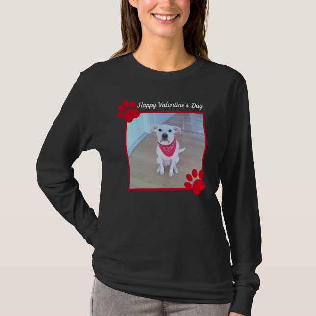 Camiseta Perro lindo Feliz Día de San Valentín, Papas rojas (Anverso)