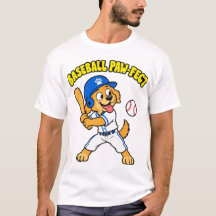Perro Lindo Jugando Béisbol Pata Perfecta Divertid