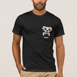 Camiseta Perro lindo maltés de bolsillo