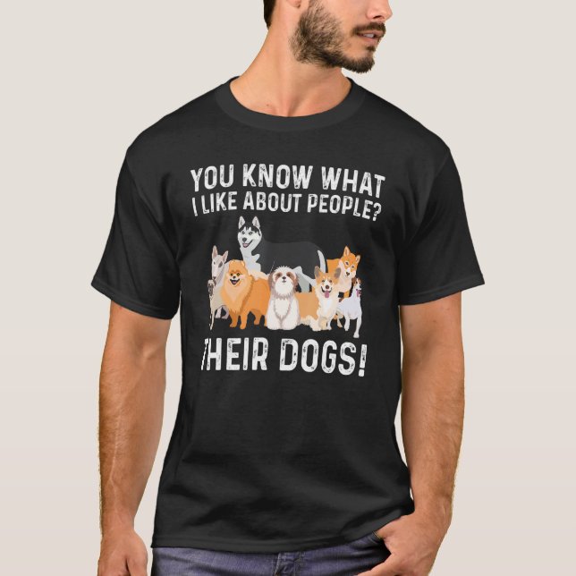 Camiseta Perro lindo para hombres mujeres perro me gustan l (Anverso)