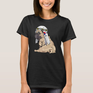 Camiseta Perro Lindo Pug Retro Bandera de Corea del Sur Org