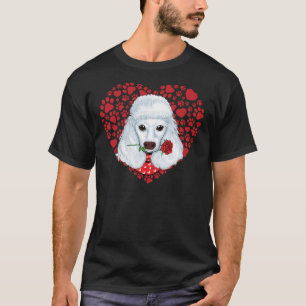 Camiseta Perro lindo San Valentín patrón corazón lindo San 