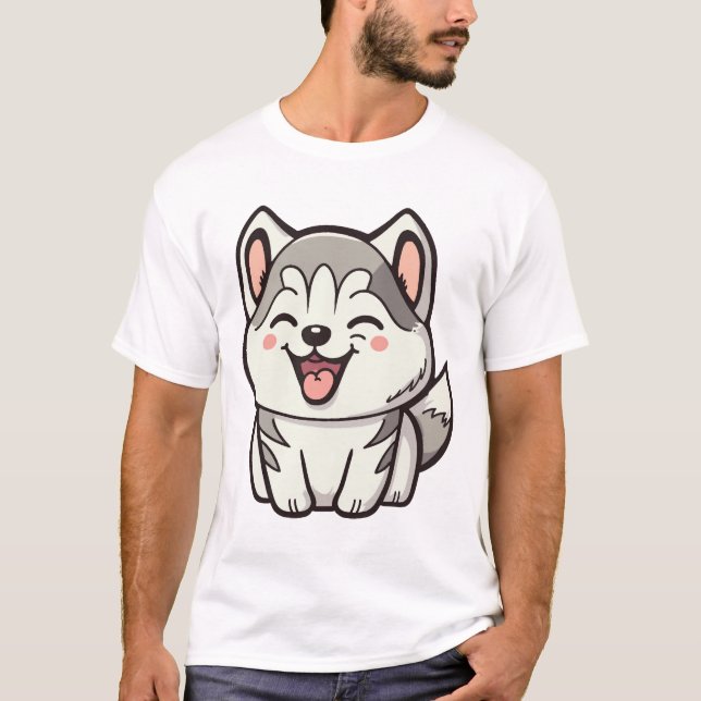 Camiseta Perro lindo siberiano cascarrón (Anverso)