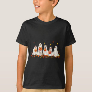 Camiseta Perro lindo vestido como un boo divertido fantasma