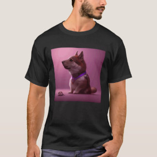 Camiseta Perro Lindo y Esponjoso Shiba Inu Husky Pastor 