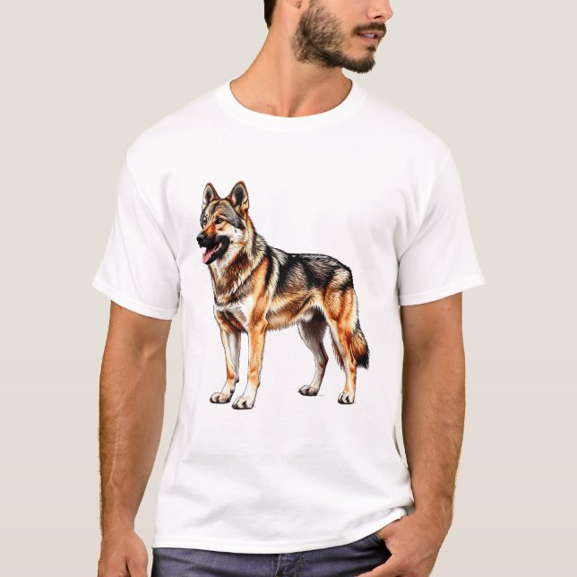 Camiseta Perro lobo checoslovaco (Anverso)