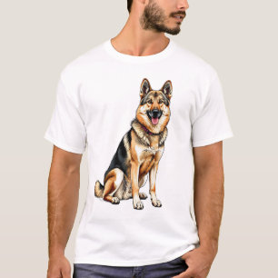 Camiseta Perro lobo checoslovaco alegre