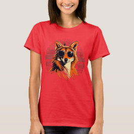 Camiseta Perro lobo con gafas de sol en las ideas de regalo