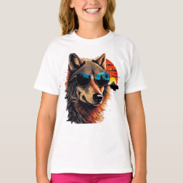 Camiseta Perro lobo con gafas de sol en las ideas de regalo