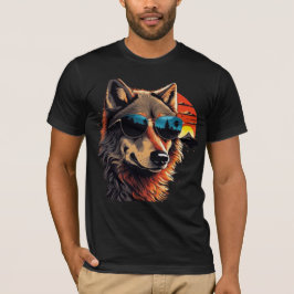 Camiseta Perro lobo con gafas de sol en las ideas de regalo