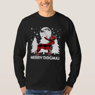 Camiseta Perro lobo irlandés con hormiga de renos de Navida