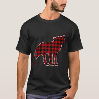Camiseta Perro lobo Navidades Perro camisón búfalo colocado