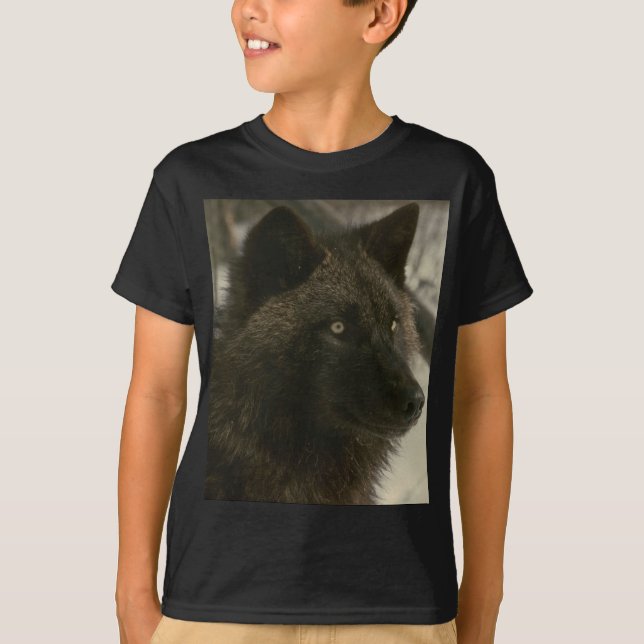 Camiseta Perro lobo negro (Anverso)