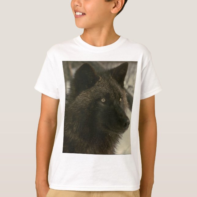 Camiseta Perro lobo negro (Anverso)