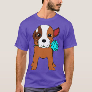 Camiseta Perro loco con un rosa