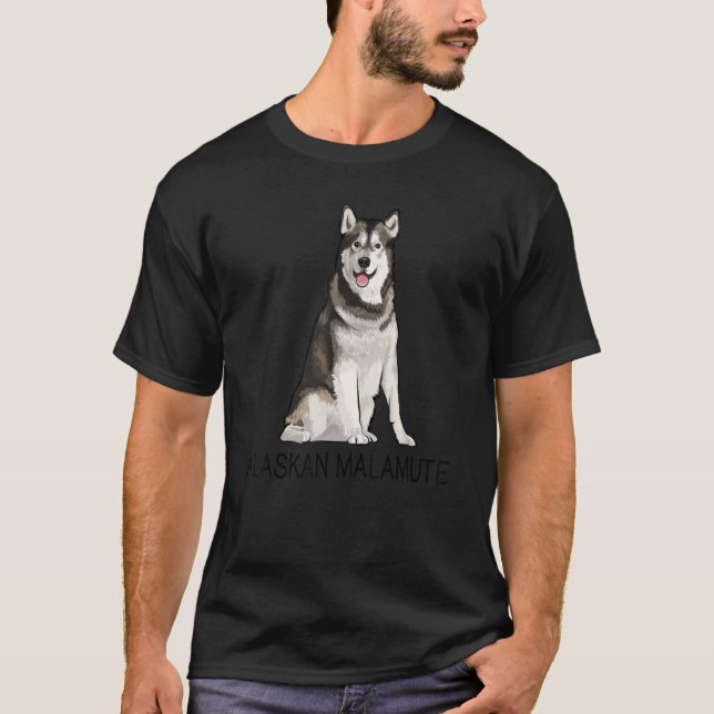 Camiseta Perro loco de Alaskan Malamute (Anverso)