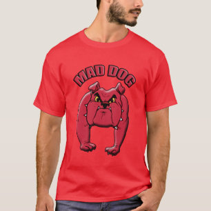 Camiseta Perro Loco Mens Rojo T