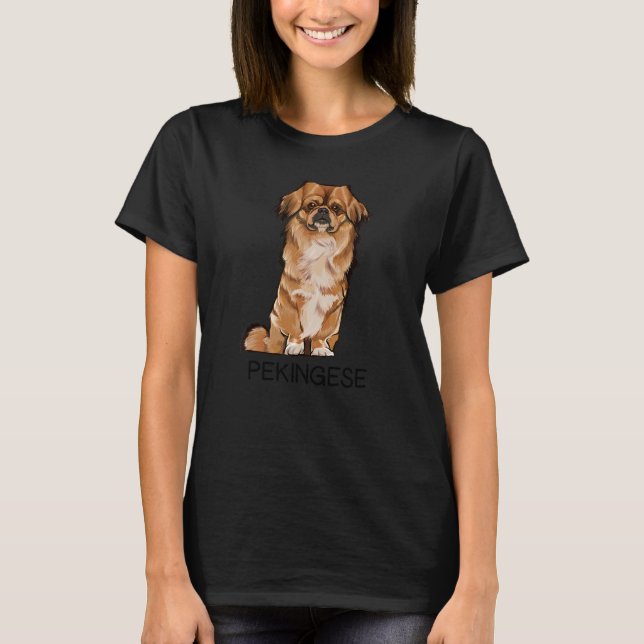 Camiseta Perro loco pequinés (Anverso)