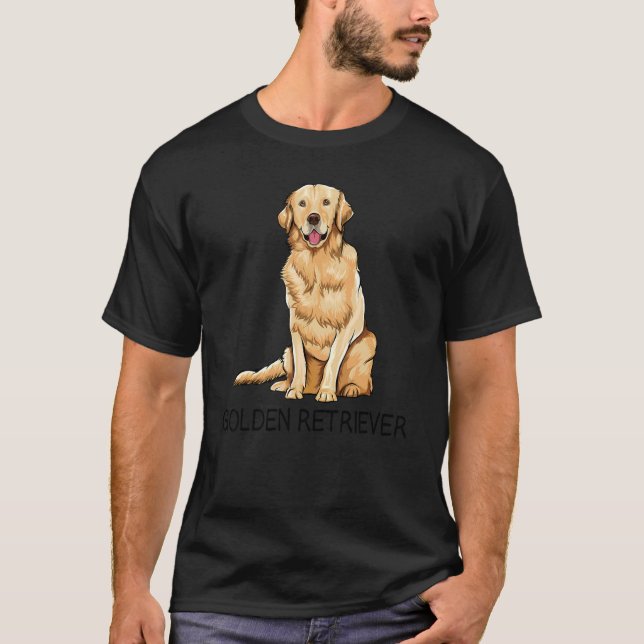Camiseta Perro Loco Retriever Dorado (Anverso)