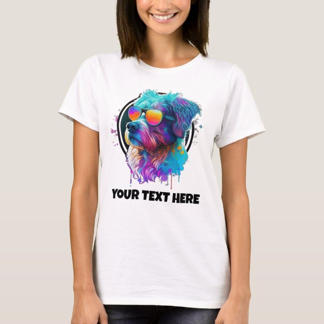 Camiseta Perro Lover Glasses Estilo Guay Dog (Anverso)