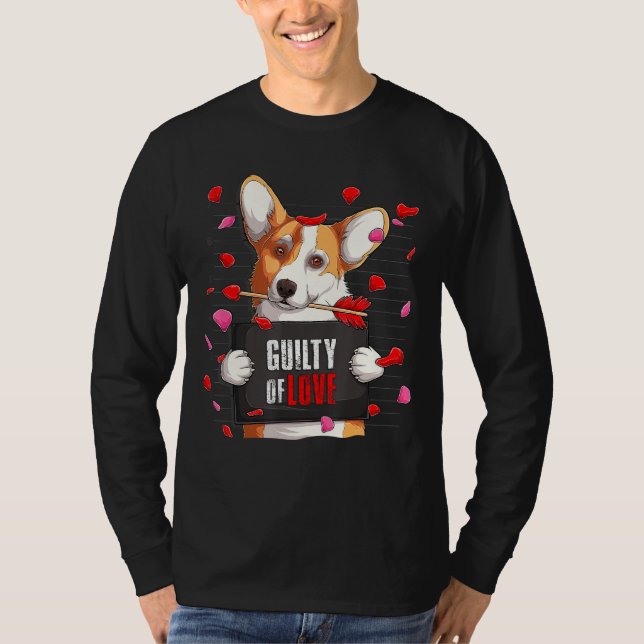 Camiseta Perro Lover Gracioso Cute Corgi Culpable De Amor V (Anverso)