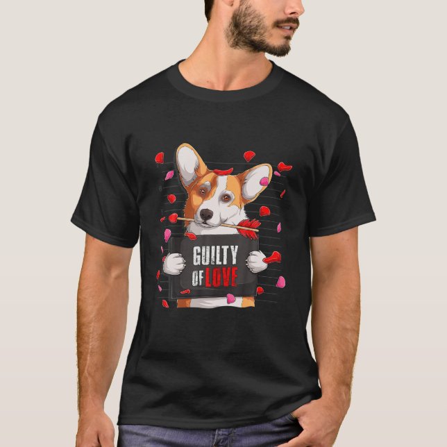 Camiseta Perro Lover Gracioso Cute Corgi Culpable De Amor V (Anverso)