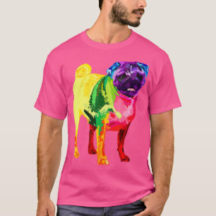 Camiseta Perro Lover Regalos Pug Para Mujeres Coloridas Pug