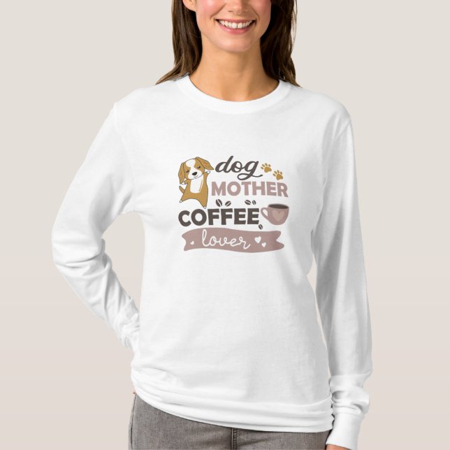 Camiseta Perro Madre Café Lover Cute Perro Cocker Spaniel (Anverso)