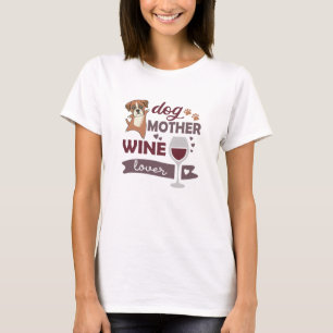 Camiseta Perro madre de vino amante de los perros peluquero