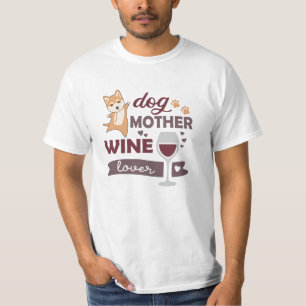 Camiseta Perro Madre Vino Enamorado Perro lindo Shiba Vino 