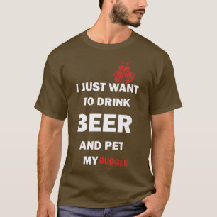 Camiseta Perro malabar Perro Lover Cerveza Tees Divertido M