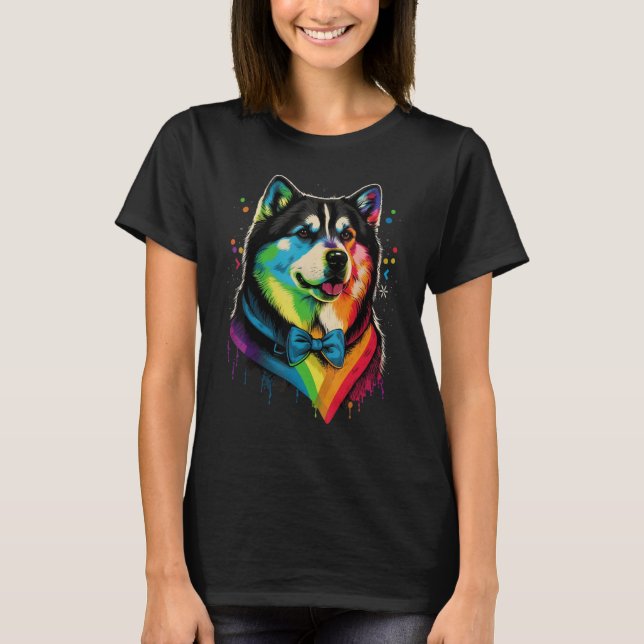 Camiseta Perro malamute cutáneo de Alaska (Anverso)
