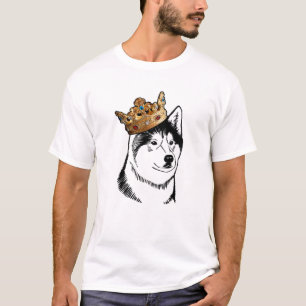 Camiseta Perro malamute de Alaskan con corona