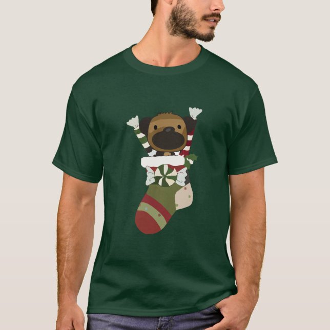 Camiseta Perro malcriado en Navidades (Anverso)
