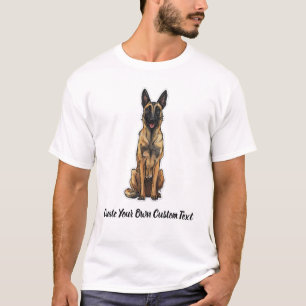 Camiseta Perro Malinois Belga Crea tu propio texto personal