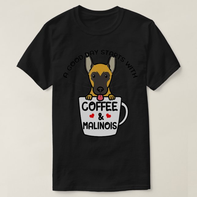 Camiseta Perro Malinois Pastor Belga Pastor Belga Cof (Diseño del anverso)