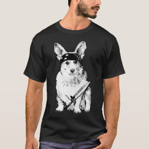 Camiseta Perro malo - Corgi Llevando Un Cuchillo