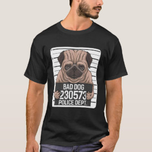 Camiseta Perro malo Pug Pug Perro En La Prisión Pugs Set Pu