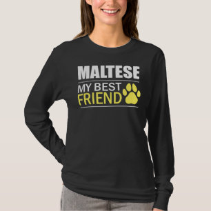 Camiseta Perro maltés amante maltés mi mejor amigo maltés D