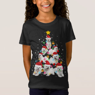 Camiseta Perro maltés Árbol de Navidad Gracioso Navidad Amo