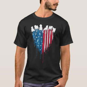 Camiseta Perro Maltés Bandera Estadounidense 4 De Julio Pat